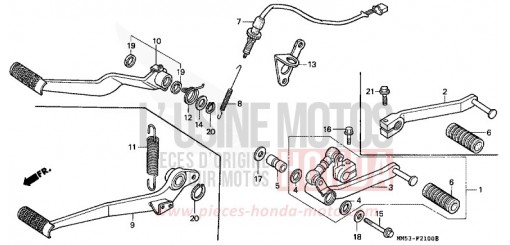 BRAKE PEDAL/CHANGE PEDAL CBR1000FJ de 1988